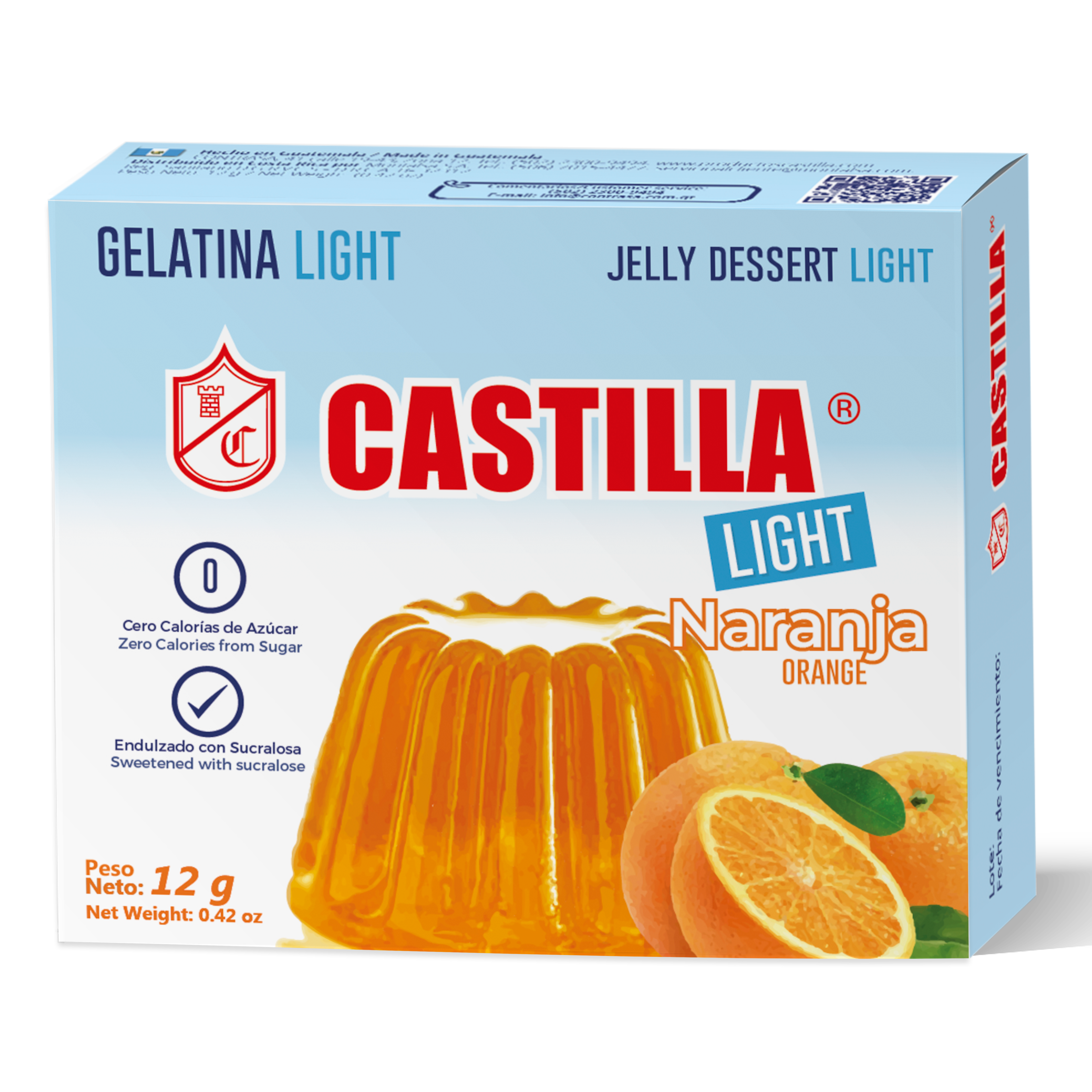 Gelatina Castilla Light Naranja 12g